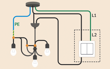 Підключення люстри до вимикача: схема та поради