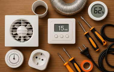 Вентилятори для санвузлів: звичайні, з таймером і датчиком вологості — як обрати