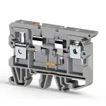 Клема Klemsan ASK 2 LD 220V DC під запобіжник 6 мм сіра