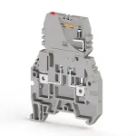 Клема Klemsan ASK 3 FLD 220V AC під запобіжник 4 мм сіра
