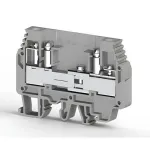 Клема Klemsan WGO 3 вимірювальна 2 роз'єми 6 мм сіра