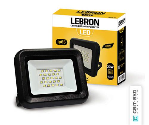 Прожектор світлодіодний LF 20Вт 6200K, Lebron