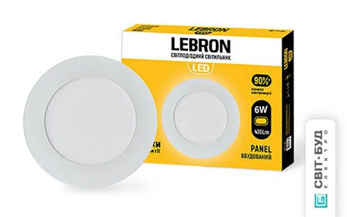 Світильник світлодіодний L-PR-641 6Вт вбудований 4100K, Lebron
