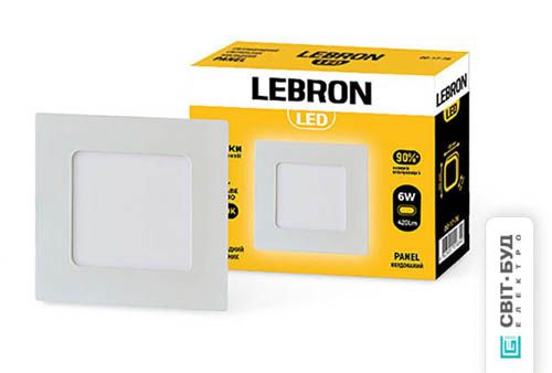 Світильник світлодіодний L-PS-641 6Вт вбудований 4100K, Lebron