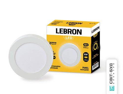Світильник світлодіодний L-PRS-641 6Вт накладний 4100K, Lebron