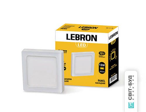 Світильник світлодіодний L-PSS-1241 12Вт накладний 4100K, Lebron