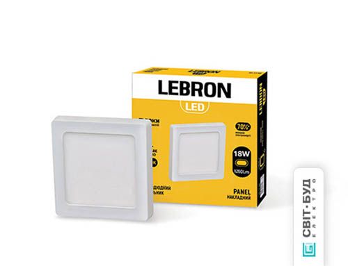 Світильник світлодіодний L-PSS-1841 18Вт накладний 4100K, Lebron