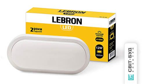 Світильник світлодіодний L-WLO 12Вт овал 4100K, Lebron