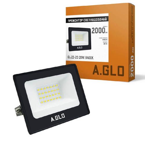 Прожектор світлодіодний 20Вт A.GLO GL-22-20 6400K Євросвітло