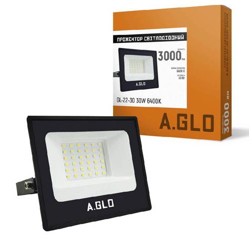 Прожектор світлодіодний 30Вт A.GLO GL-22-30 6400K Євросвітло