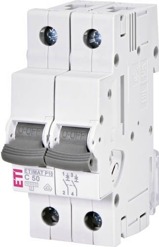 Автоматичний вимикач ETIMAT P10 50A 2p C 10кА, ETI