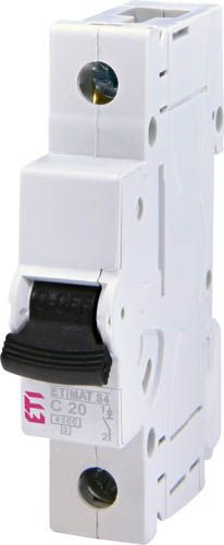 Автоматичний вимикач ETIMAT S4 20A 1P C 4,5kA, ETI