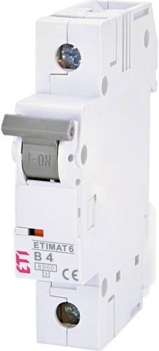 Автоматичний вимикач ETIMAT 6 4А 1P B 6kA, ETI