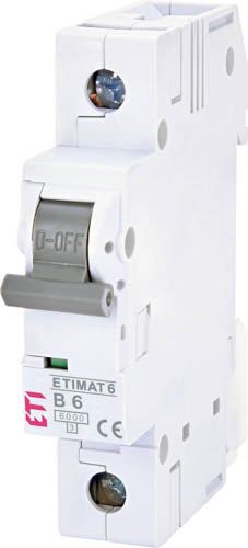 Автоматичний вимикач ETIMAT 6 6А 1P B 6kA, ETI