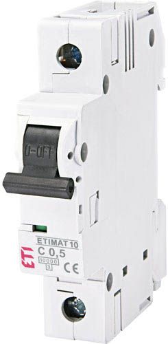Автоматичний вимикач ETIMAT 10 0,5А 1P C 10kA, ETI