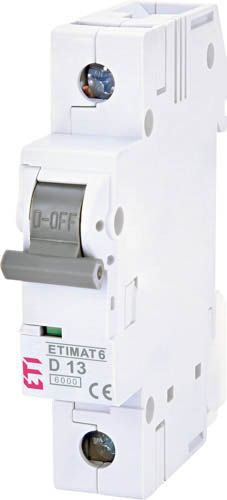 Автоматичний вимикач ETIMAT 6 13A 1P D 6kA, ETI