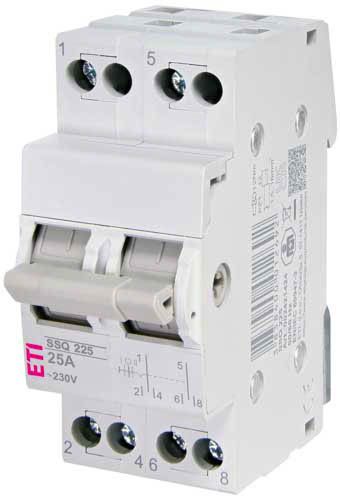 Перемикач навантаження SSQ 225 I-0-II 25A 2p, ETI