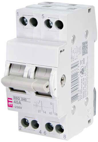 Перемикач навантаження SSQ 240 I-0-II 40A 2p, ETI