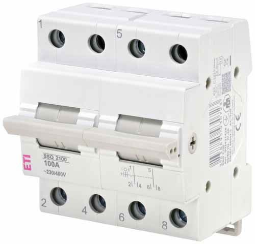 Перемикач навантаження SSQ 2100 I-0-II 100A 2p, ETI