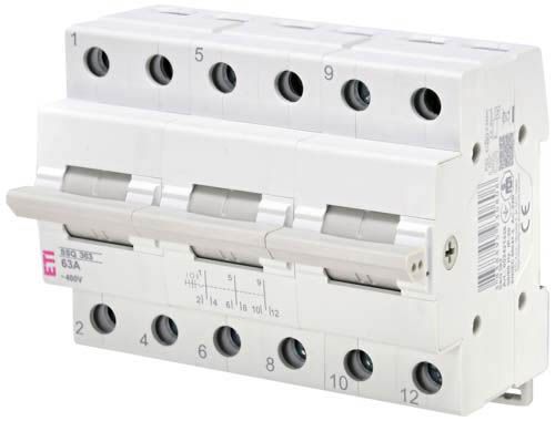 Перемикач навантаження SSQ 363 I-0-II 63A 3p, ETI