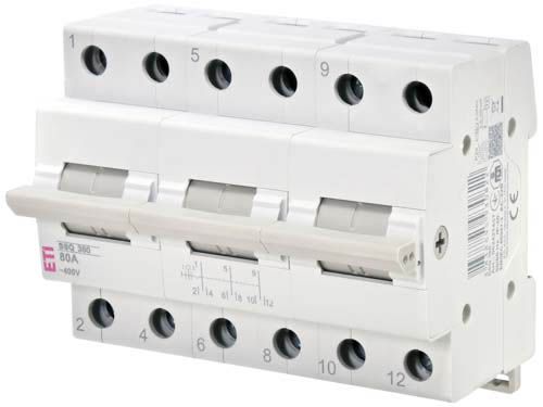 Перемикач навантаження SSQ 380 I-0-II 80A 3p, ETI