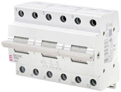 Перемикач навантаження SSQ 3100 I-0-II 100A 3p, ETI