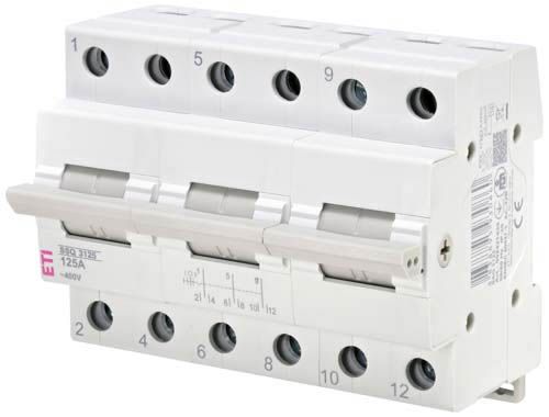 Перемикач навантаження SSQ 3125 I-0-II 125A 3p, ETI