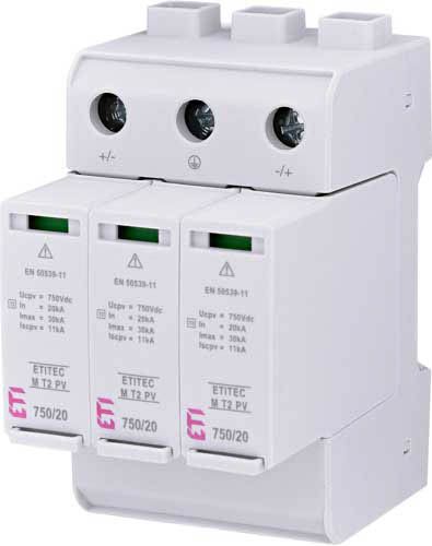 Обмежувач перенапруги ETITEC M T2 PV 1500/20 Y (для PV систем), ETI