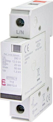 Обмежувач перенапруги ETITEC V T12 280/12 5 (1+0), ETI
