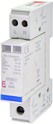 Обмежувач перенапруги ETITEC V 2T3 255/5 (2+0), ETI