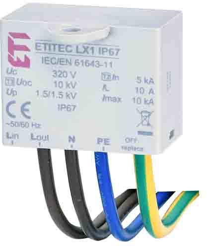Обмежувач перенапруги ETITEC LX1 IP67, ETI