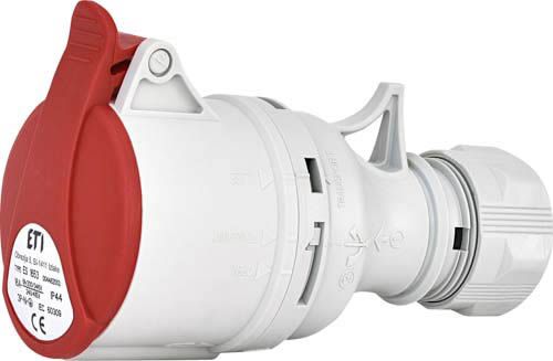 Розетка кабельна ES-1653  IP44 (16А, 400V, 3P+N+PE), ETI 