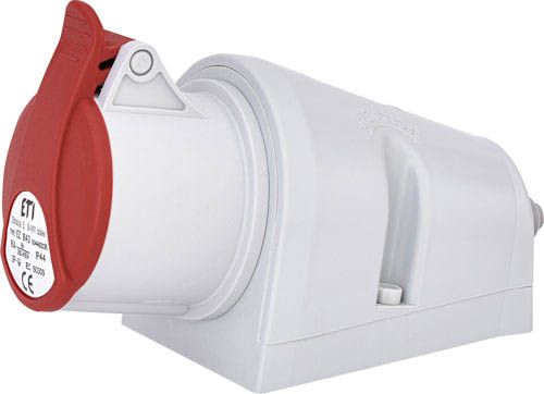 Розетка настінна EZ-1643  IP44 (16A, 400V, 3P+PE), ETI 