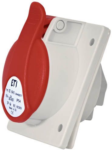 Розетка вбудована EE-1643  IP54 (16A, 400V, 3P+PE), ETI 