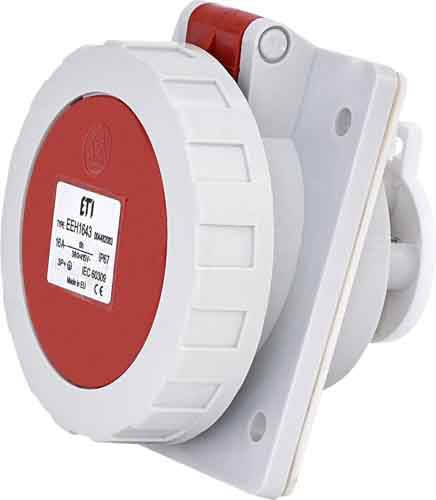 Розетка вбудована EEH-1643  IP67 (16A, 400V, 3P+PE), ETI 