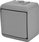 Вимикач 1-клавішний VHE-1-SR сірий IP54, ETI
