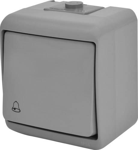 Кнопка дзвоник VHE-4-SR сіра IP54, ETI
