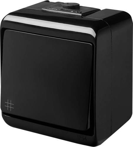 Вимикач перехресний VHE-6-BL чорний IP54, ETI