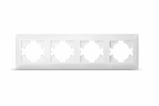 Рамка біла 4 місця горизонтальна STANDARD, TITANUM