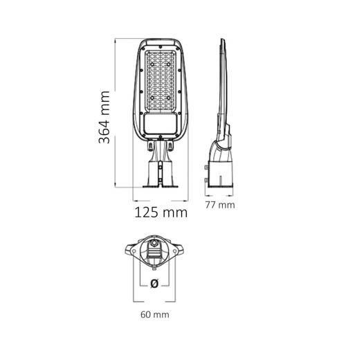 Світильник консольний поворотний 30Вт SMD LED 6400K IP65 Horoz