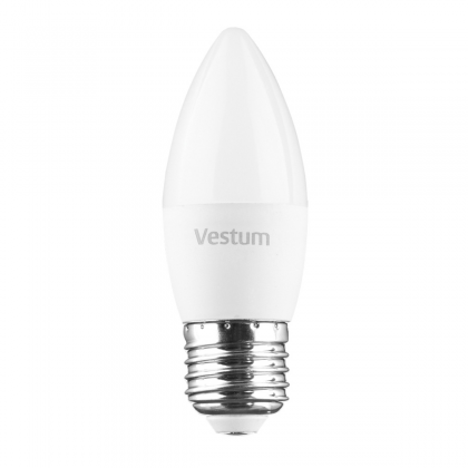 Лампа світлодіодна LED Vestum C37 6W 3000K 220V E27