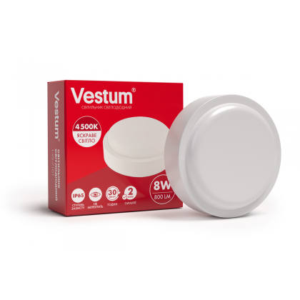 Світильник ЖКГ LED 12W круг 6500K 220V Vestum
