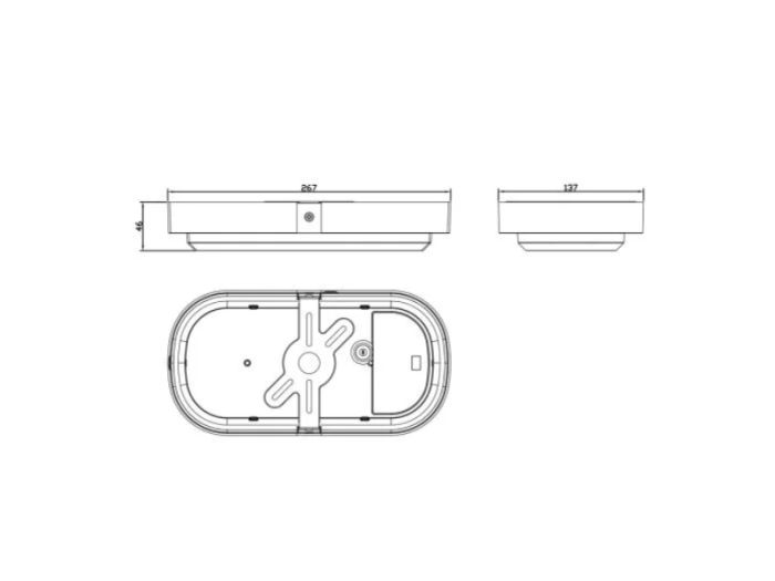 Світильник світлодіодний аварійний акумуляторний MBH 6W 6500K IP65 Emergency Evacuation WH Ova, MAXUS