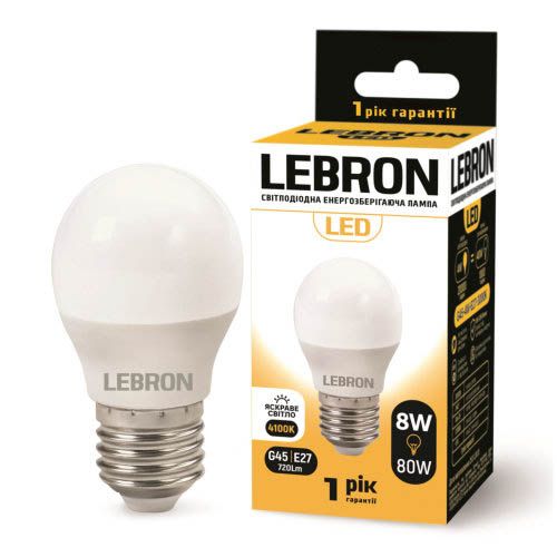 Лампа світлодіодна L-5 8Вт 4100K E27, Lebron