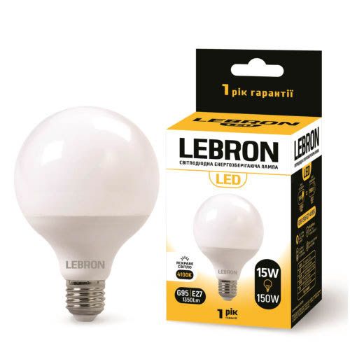 Лампа світлодіодна L-5 15Вт 4100K E27, Lebron