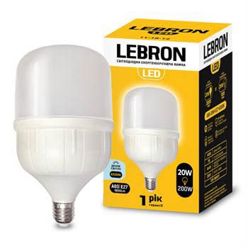 Лампа світлодіодна L-А100 30Вт 6500K E27, Lebron