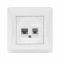 Розетка CAT6+CAT3 подвійна біла BINERA, Videx