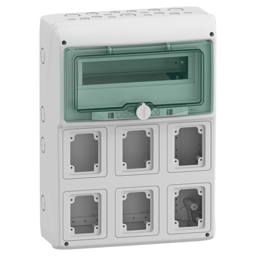 Щит Mureva 12 модулів 6 отвори IP65