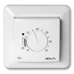 Терморегулятор Devi Devireg 531 +5...45 176C механічний вбудований повітряний датчик 15A 230В білий