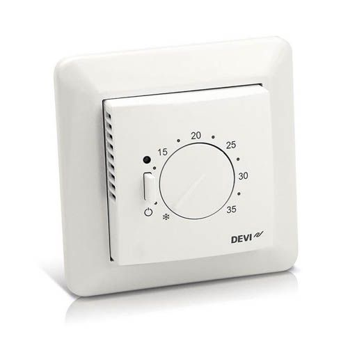Терморегулятор Devi Devireg 532 +5…50 176C механічний вбудований дротовий/повітряний датчик 15A 230В білий